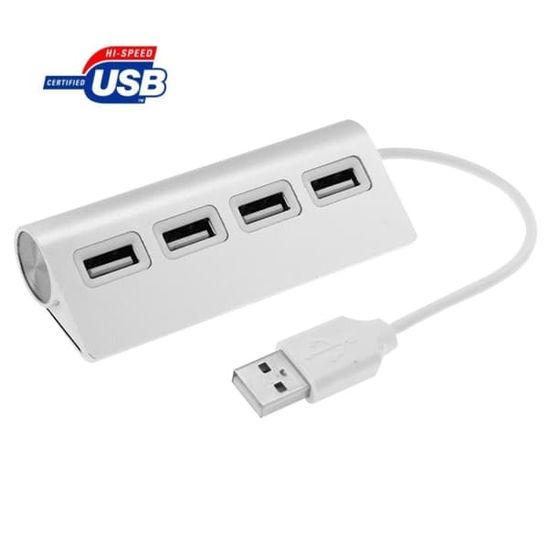 Hög Hastighet 480Mbps 4-Portars USB 2.0 Hub Mini Aluminium USB Splitter