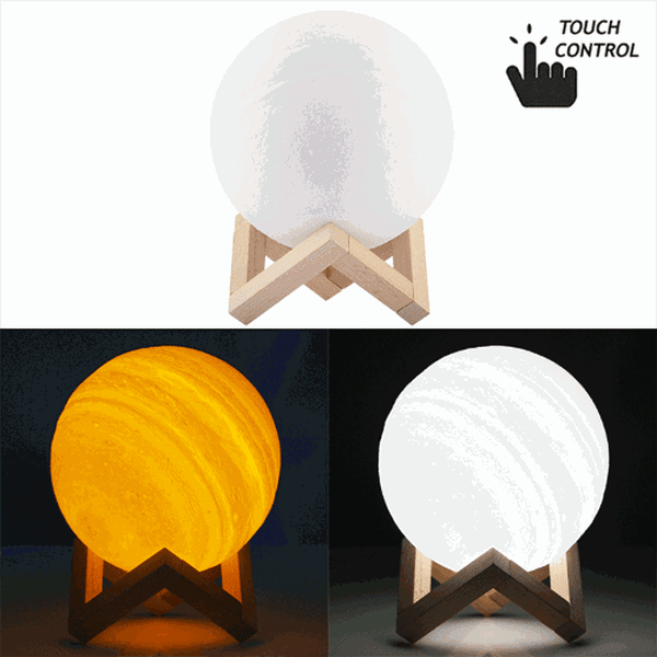 15cm Touch Control 3D-tryckt Jupiterlampa