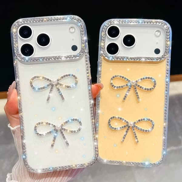 iPhone 18 Pro Max / iPhone 17 Pro Max Skal med Diamantglitter och Dubbel Slips, Stöttålig Ljusgrön
