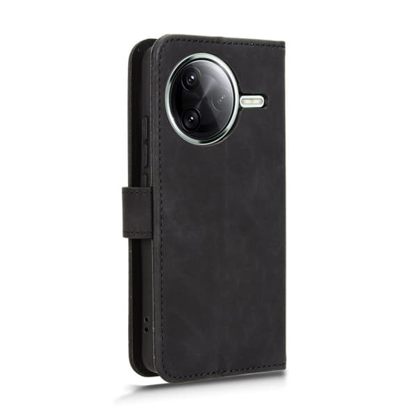 Redmi K80 Pro - Magnetisk Flip Läderfodral med Skinnkänsla Svart