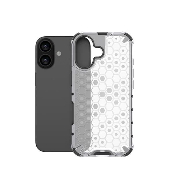 iPhone 17 Skal med Honeycomb Stötskydd Vit