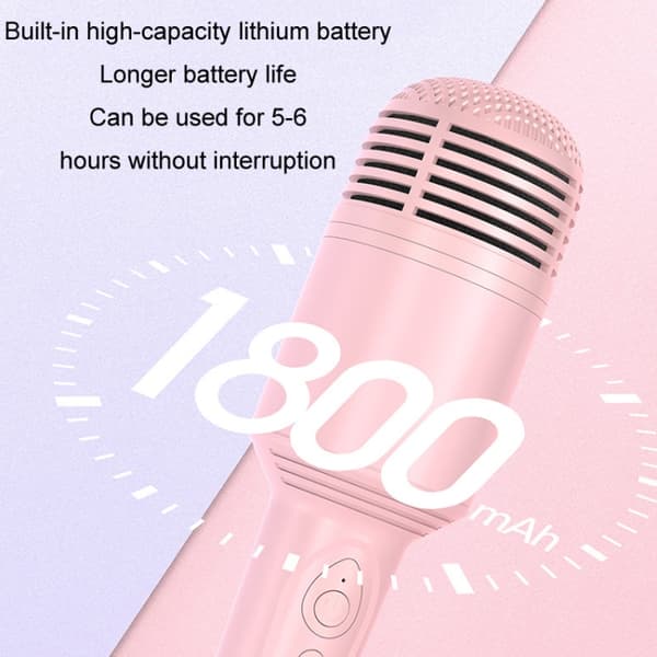 K10 Barn Bluetooth Mikrofon Audio All-In-One Maskin (Rosa)