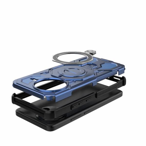 Redmi K80 Pro 5G J-20 Solid Färg MagSafe Magnetisk TPU+PC Mobilskal Blå