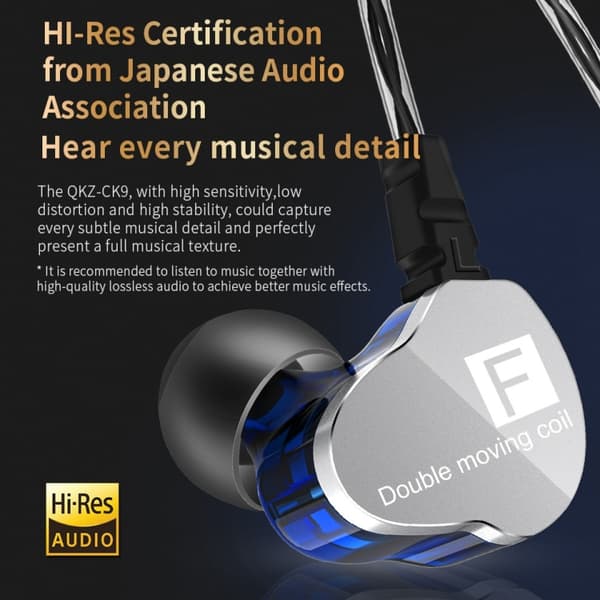 QKZ F910 In-Ear Subwoofer Dubbla Dynamiska Hörlurar Blå