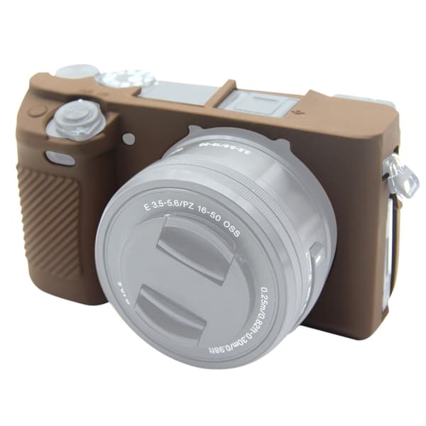 Mjukt silikonfodral för Sony ILCE-6300 / A6400 Kaffe