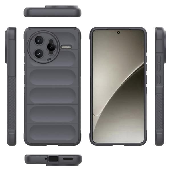 Redmi K80 Pro 5G - Magic Shield TPU + Flanell fodral Mörkgrå