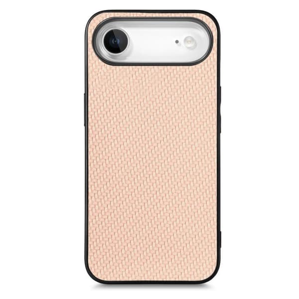 iPhone 17 Air Skal - Kolfibertextur och Läder Kaki