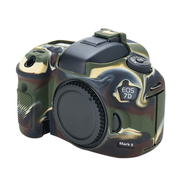 Mjukt silikonfodral för Canon EOS 7D Mark II Kamouflage