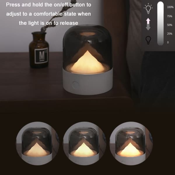 Retro Nostalgisk Nattlampa Sängbordstimer LED Sovande Kompanjon Ljus(Grå)