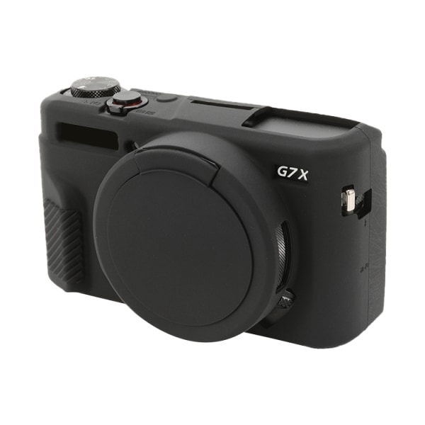 Mjukt silikonfodral med objektivskydd för Canon PowerShot G7 X Mark II / G7X2 Svart