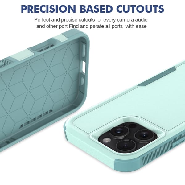 iPhone 16 Pro Max 2 1 PC + TPU Skal Ljusgrön