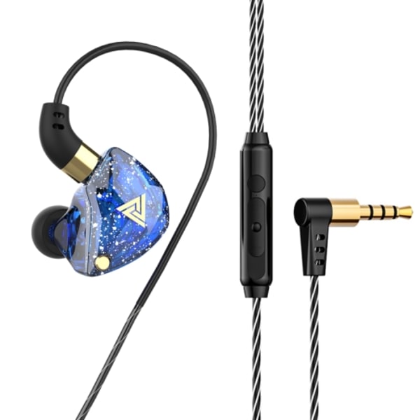 QKZ SK8 3,5 mm sport in-ear dynamisk HIFI-hörlur med mikrofon Blå