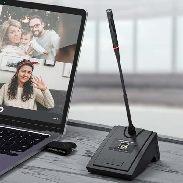 WH12 USB-laddning Smart brusreducerande trådlös konferensmikrofon, Spec: 1 för 1