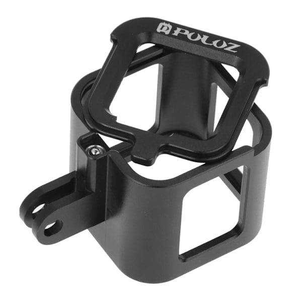 Skyddande hölje i CNC-aluminiumlegering med försäkringsram för GoPro HERO5 Session /HERO4 Session /HERO Session Svart