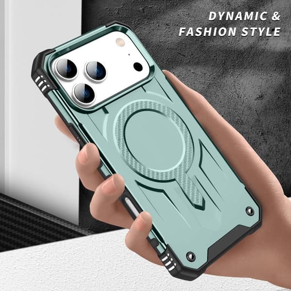 iPhone 18 Pro Max / iPhone 17 Pro Max Skal med MagSafe TPU Hybrid PC Midnattsgrön