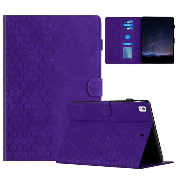Samsung Galaxy Tab S6 Lite P610 Prägad Läderfodral Lila