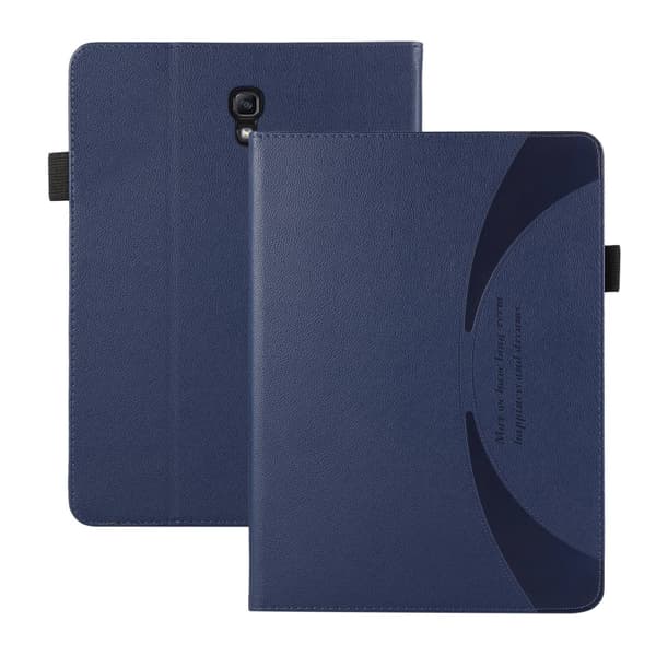 Samsung Galaxy Tab A 10.5 / T590 Litchi Textur Läderfodral Mörkblå