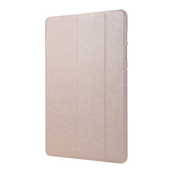 Samsung Galaxy Tab S8+/S7+ Silk Textur Flip Läderfodral Guld