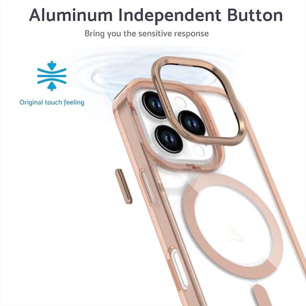 iPhone 16 Pro MagSafe Magnetisk Klar Skal Rosa