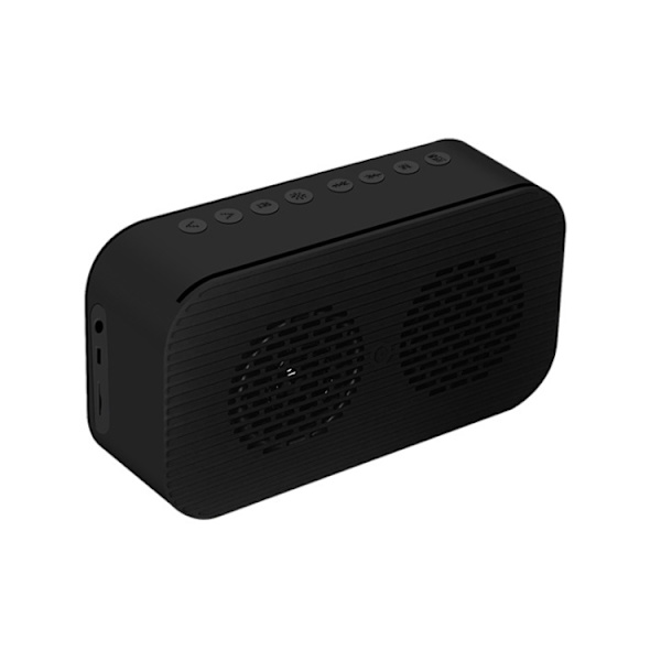 FY101 Laddningsbar Bluetooth-högtalare Radiolarm Spegel Elektronisk klocka (Svart)