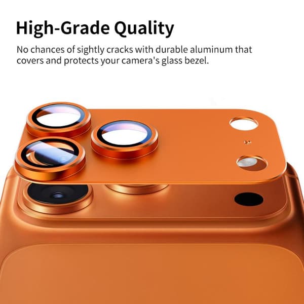 iPhone 18 Pro Max / iPhone 17 Pro Max Skal XDCASE Armor Fulltäckande Frostad Metall Linsskydd Orange