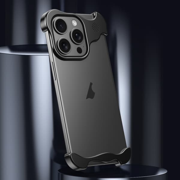 iPhone 16 Pro Max Aromaterapi Legeringsramlös Skal Svart