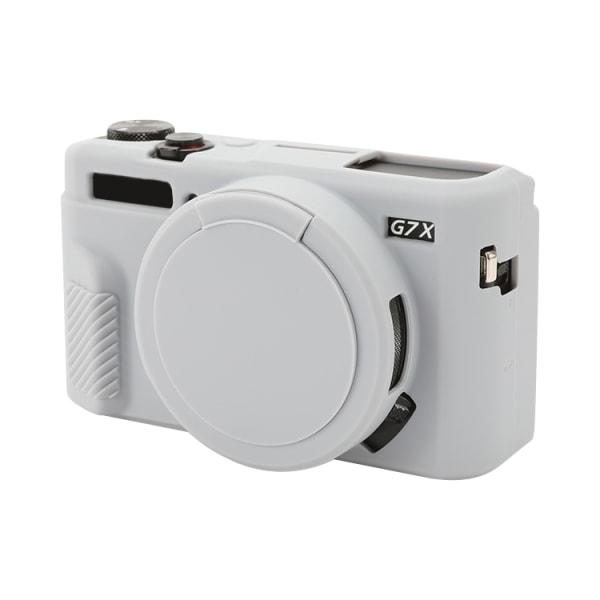 Mjukt silikonfodral med objektivskydd för Canon PowerShot G7 X Mark II / G7X2 Grå