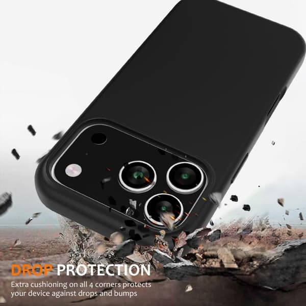 iPhone 18 Pro / iPhone 17 Pro Shockproof Silikon Skal med MagSafe Svart