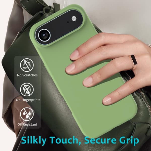 iPhone 17 Air Skal - solid färg av silikon Mintgrön