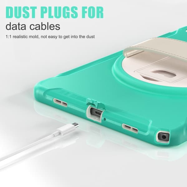 Samsung Galaxy Tab A9+ / A11+ / Spider Wheel Silikon Hybridfodral Mintgrön