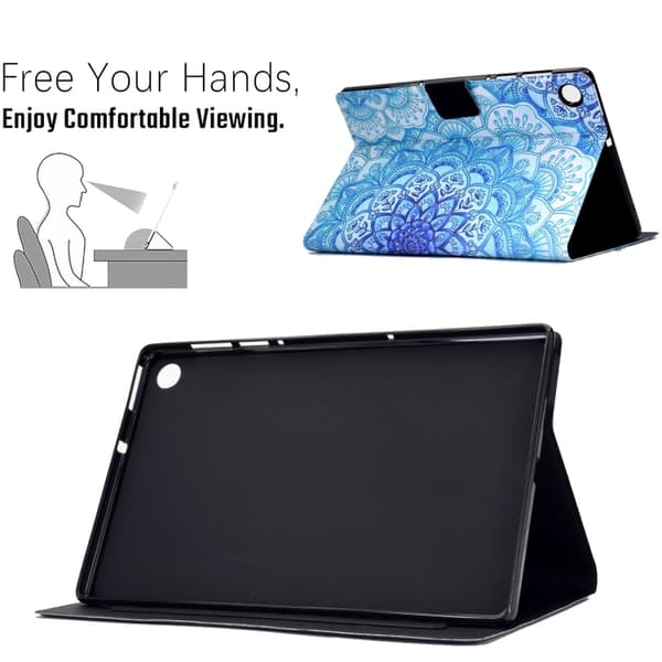 Samsung Galaxy Tab A8 10.5 (2021) TPU Läderfodral Grön Blomma