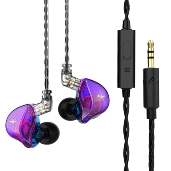 QKZ ZXT Sports In-ear Wired Control Plug HIFI Stereo Stage Monitor Hörlurar, Stil: med mikrofon Färgrik