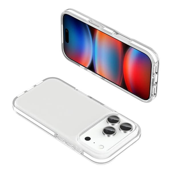 iPhone 18 Pro Max / iPhone 17 Pro Max Skal - Tvåfärgad Stötsäker Hög Transparens TPU Vit