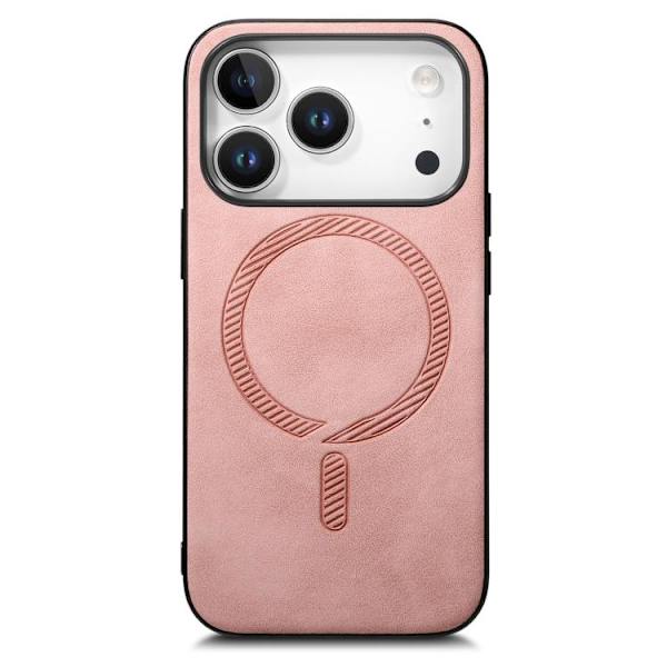 iPhone 17 Pro Max Skal - Solid Color Retro Magsafe PU Rosa