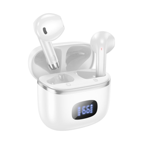 hoco EQ1 Music Guide True Wireless Bluetooth 5.3 Headset med LED-display Vit