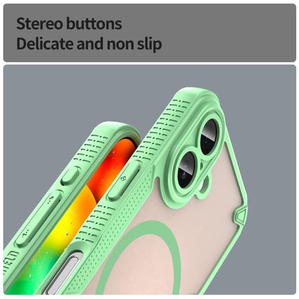 iPhone 17 Skal med Armor Glaze MagSafe Magnetisk Grön