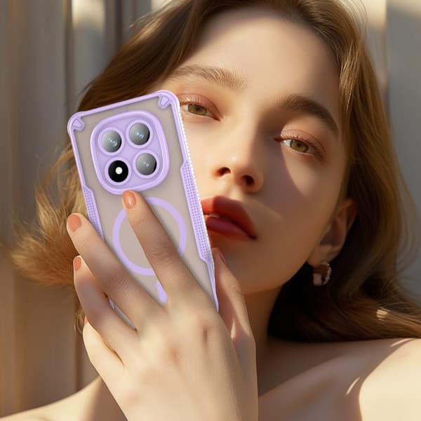 Redmi Note 14 Pro+ 5G - Armor Glaze MagSafe Magnetiskt Mobilskal Purpur