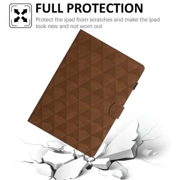 Samsung Galaxy Tab A7 Lite T220 Diamond Textured Leather Case Brun