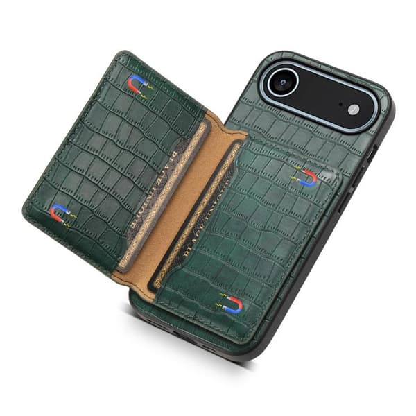 iPhone 17 Air Skal med Krokodiltextur - Designad för Fullt Skydd Grön