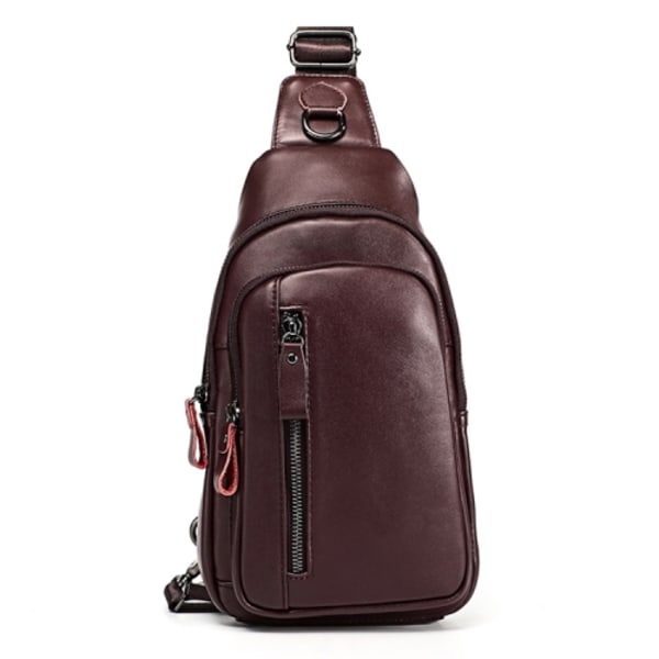 6027 Herr Crossbody Väska Casual Multifunktionell Axel Midjeväska Kaffe