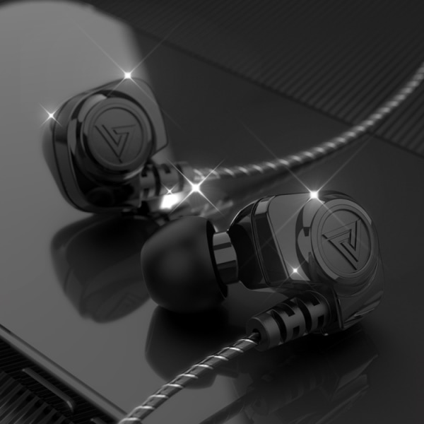 QKZ SK5 In-ear Subwoofer Trådbunden Musikhörlurar med Mikrofon Svart