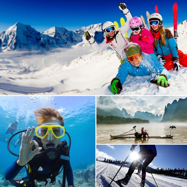 Elastisk monteringsbälte Justerbart huvudband för GoPro, Insta360 ONE R, DJI Osmo Action och andra actionkameror
