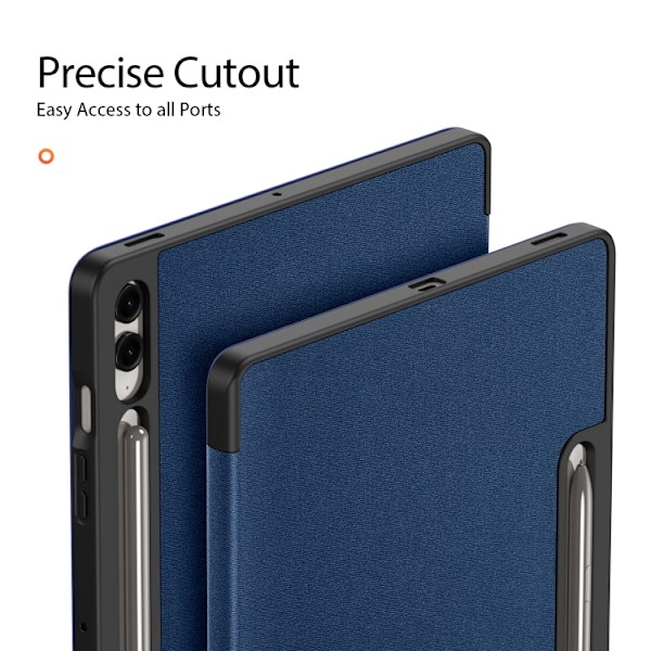 Samsung Galaxy Tab S9 FE+ Skal DUX DUCIS Domo Series Magnetisk Flip Läder Blå