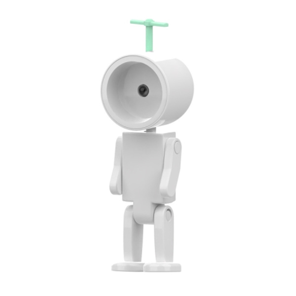 Mini Astronaut Magnetisk LED Nattlampa Skrivbord Byggsten Prydnader Skrivbordslampa, Färg: Rund Vit