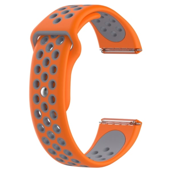 För Fitbit Versa Two-tone Silicone Watch Band Orange - Grey