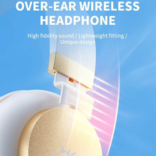 WK M10 Fällbart trådlöst Bluetooth-headset Svart