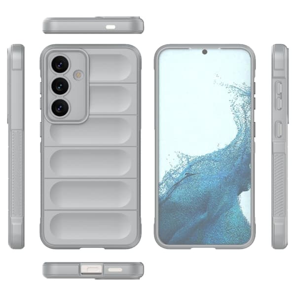Samsung Galaxy S24 5G Skal Magic Shield TPU + Flanell Grå