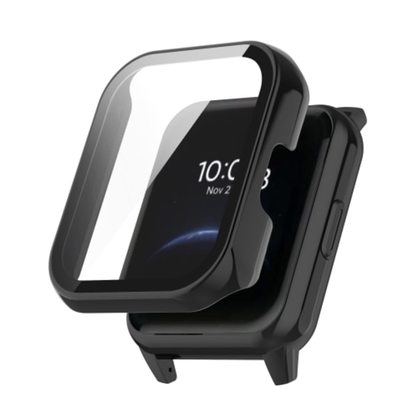 För OPPO Realme Watch 2 Pro Integrated PC+ Toughened Film Case Black