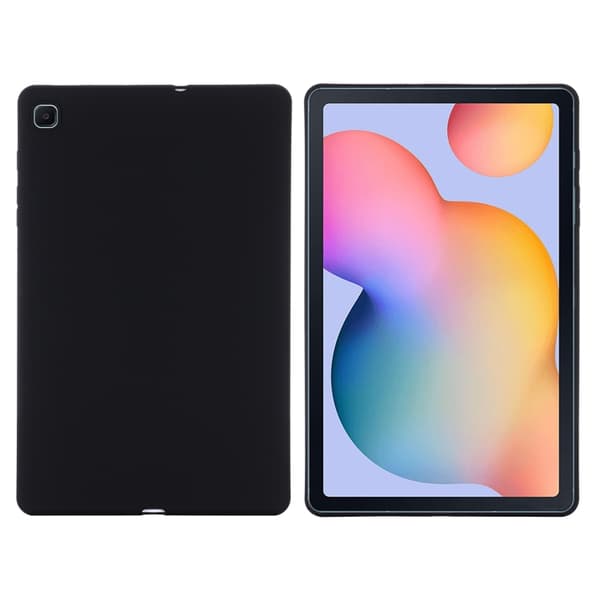 Samsung Galaxy Tab S6 Lite Solid Färgad Silikonfodral, Stöttåligt Svart