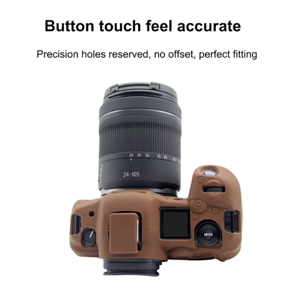 Mjukt silikonfodral för Canon EOS R5 Kaffe